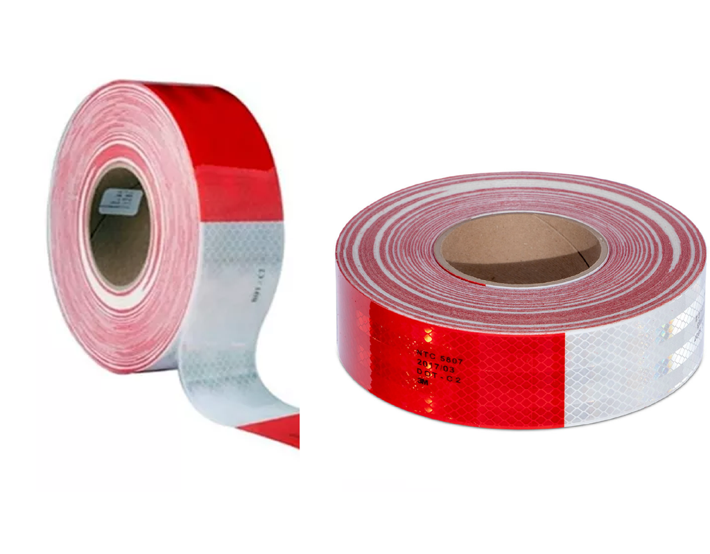 CINTA CONSPICUITY ROJO/BLANCO DE 2" X 45.70 MTS