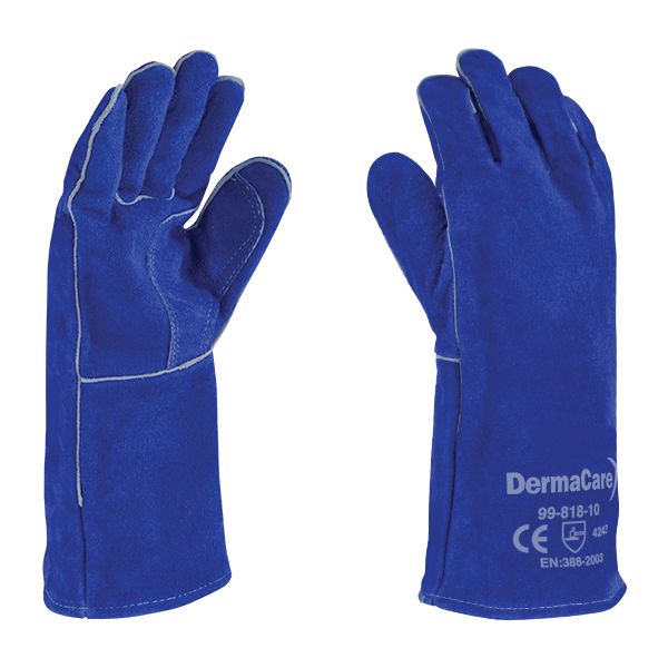 GUANTE CARNAZA AZUL KEVLAR T/L 14"
