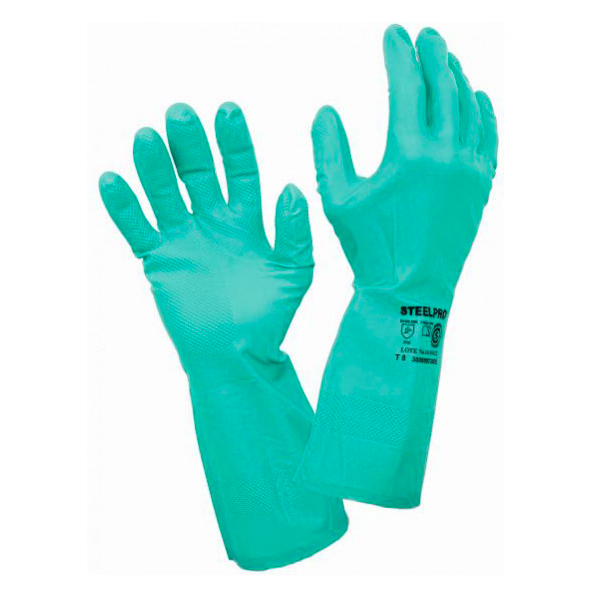 GUANTE NITRILSAFE VERDE 13" T/10 500536