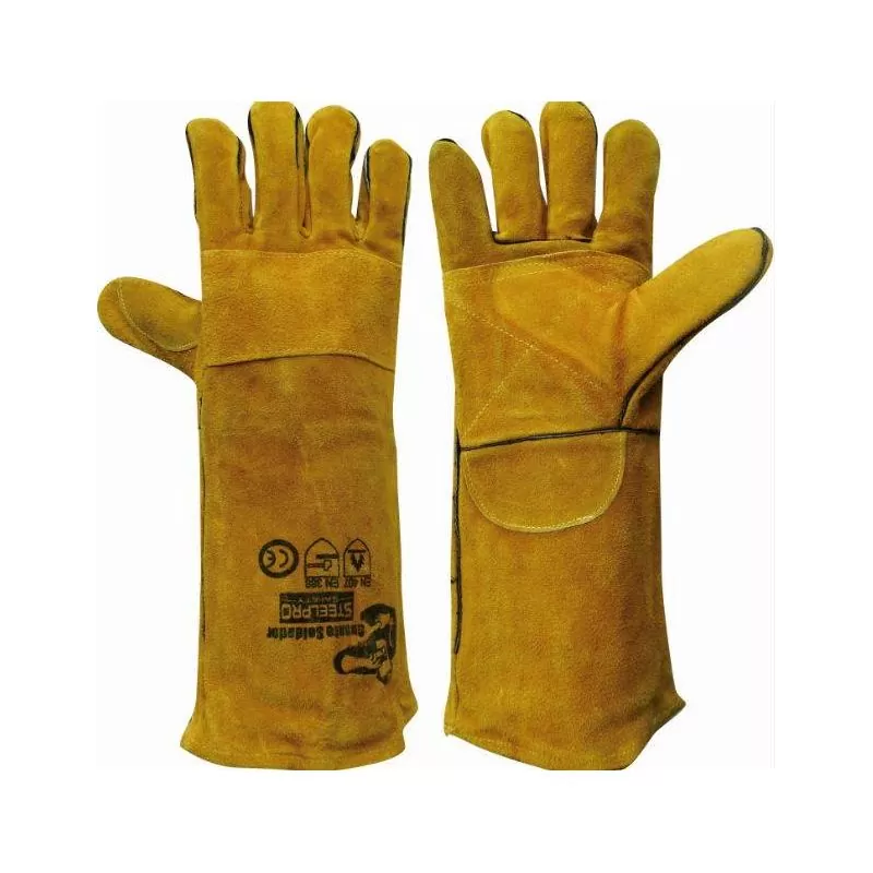 GUANTE SOLDADOR AMARILLO 16" 500444