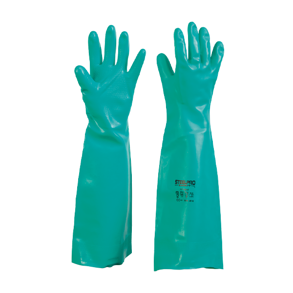 GUANTE NITRILSAFE VERDE 18" T/10 500539