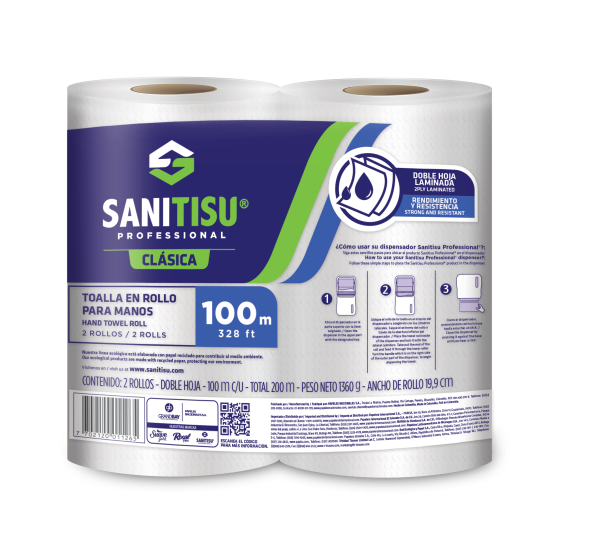 TOALLA 100M 2P BLANCO X 2