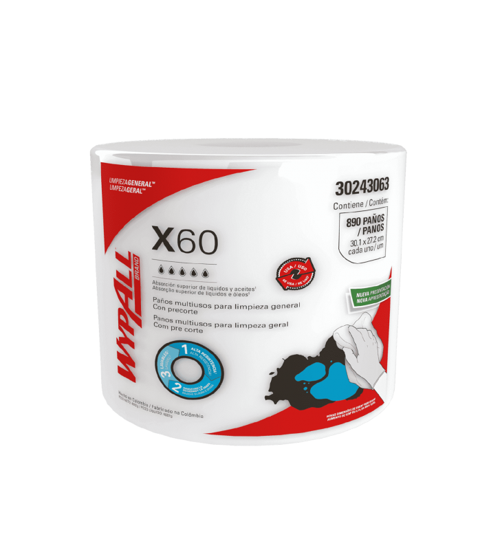 WYPALL X60 ROLLO JUMBO 890 PAÑOS REF 30243063