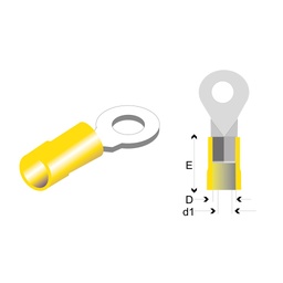 [TEV0052] TERMINAL ANILLO AMARILLO 12-10 3/16 TEV0052