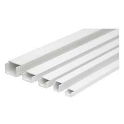 [I0801201] CANALETA BLANCA LISA 25X25