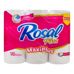 [100130130] PAPEL HIGIENICO ROSAL X 18 UNIDADES